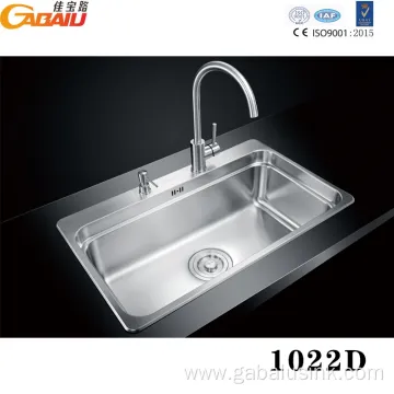 SUS304 Stainless Pressed Single Bowl Kitchen Sink